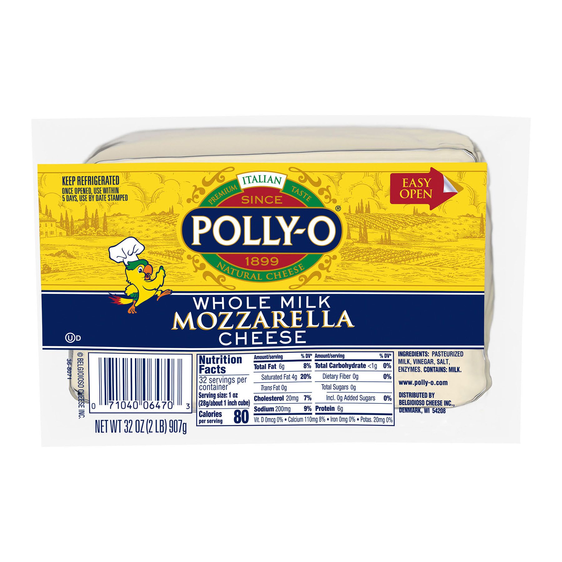 Polly-O Whole Milk Mozzarella Cheese, 32 oz