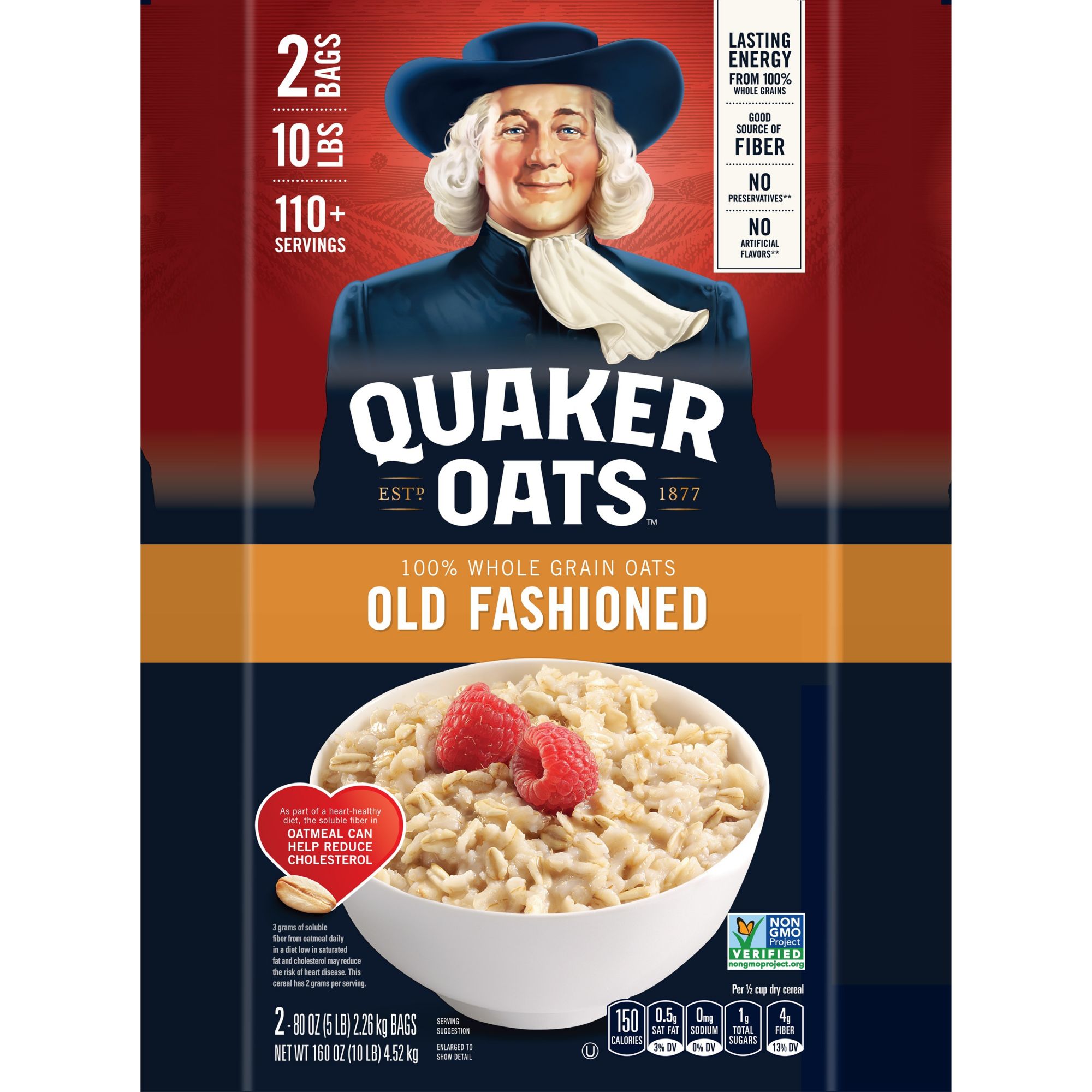Quaker Oats Old Fashioned Oatmeal, 2 pk./5 lbs.