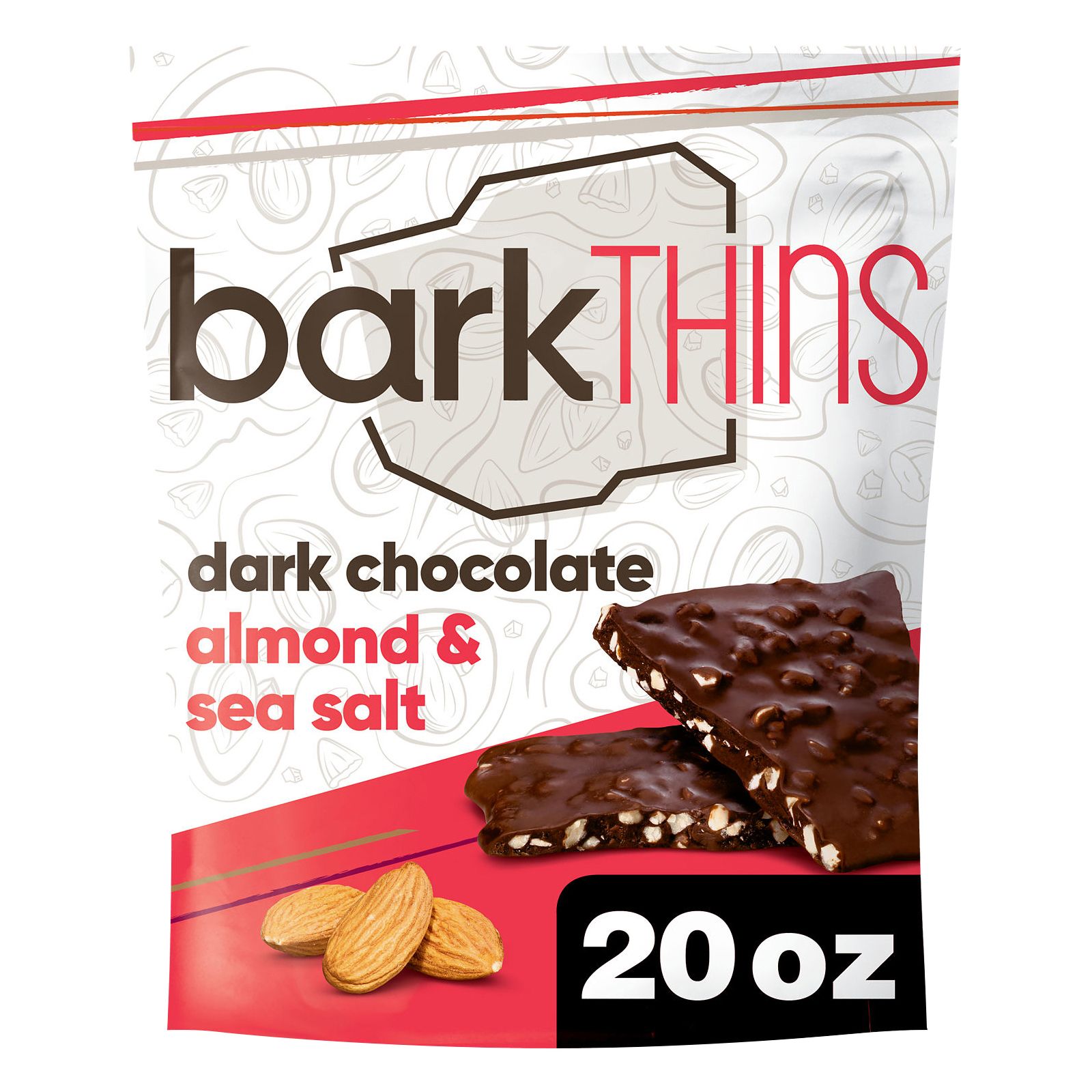 barkTHINS Dark Chocolate Almond With Sea Salt, 20 oz.