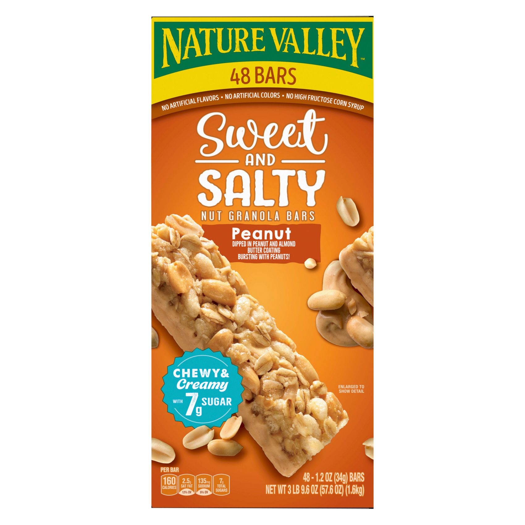 よく見る「芸能人が愛用 Nature Valley ct 48 Bars, Granola Peanut Salty & Sweet グラノーラ