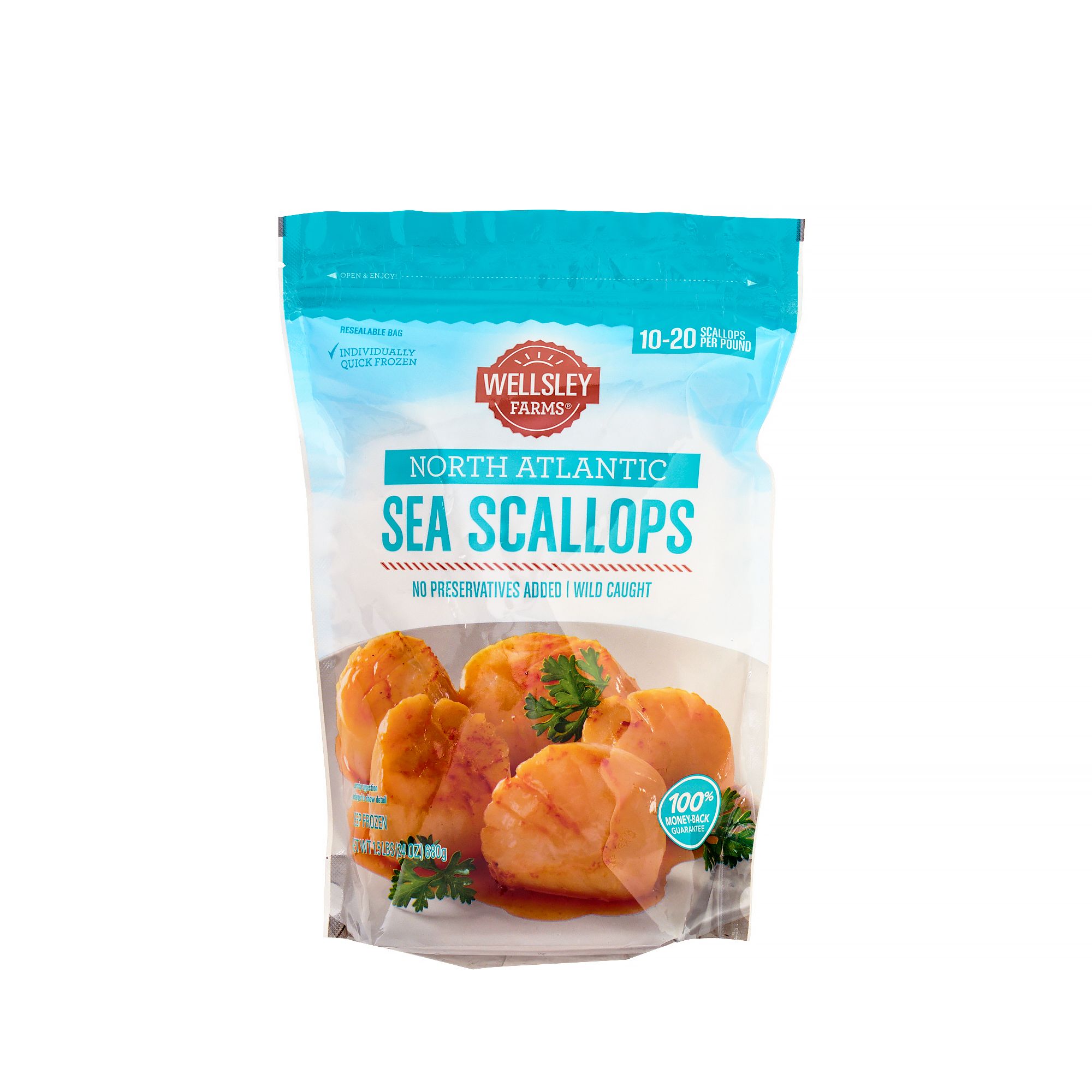 Wellsley Farms North Atlantic Sea Scallops, 1.5 lbs.