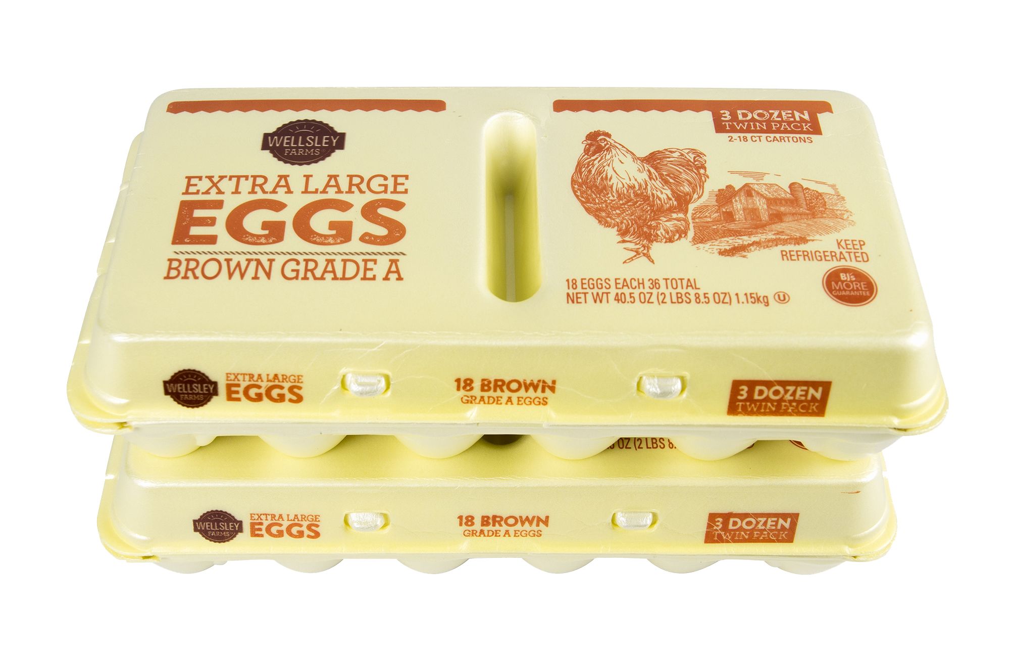 Wellsley Farms Extra Large Brown Eggs, 2 pk./18 ct.