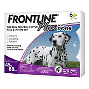 Frontline Plus Flea & Tick Large Breed Dog Treatment, 45-88 lbs., 6 doses