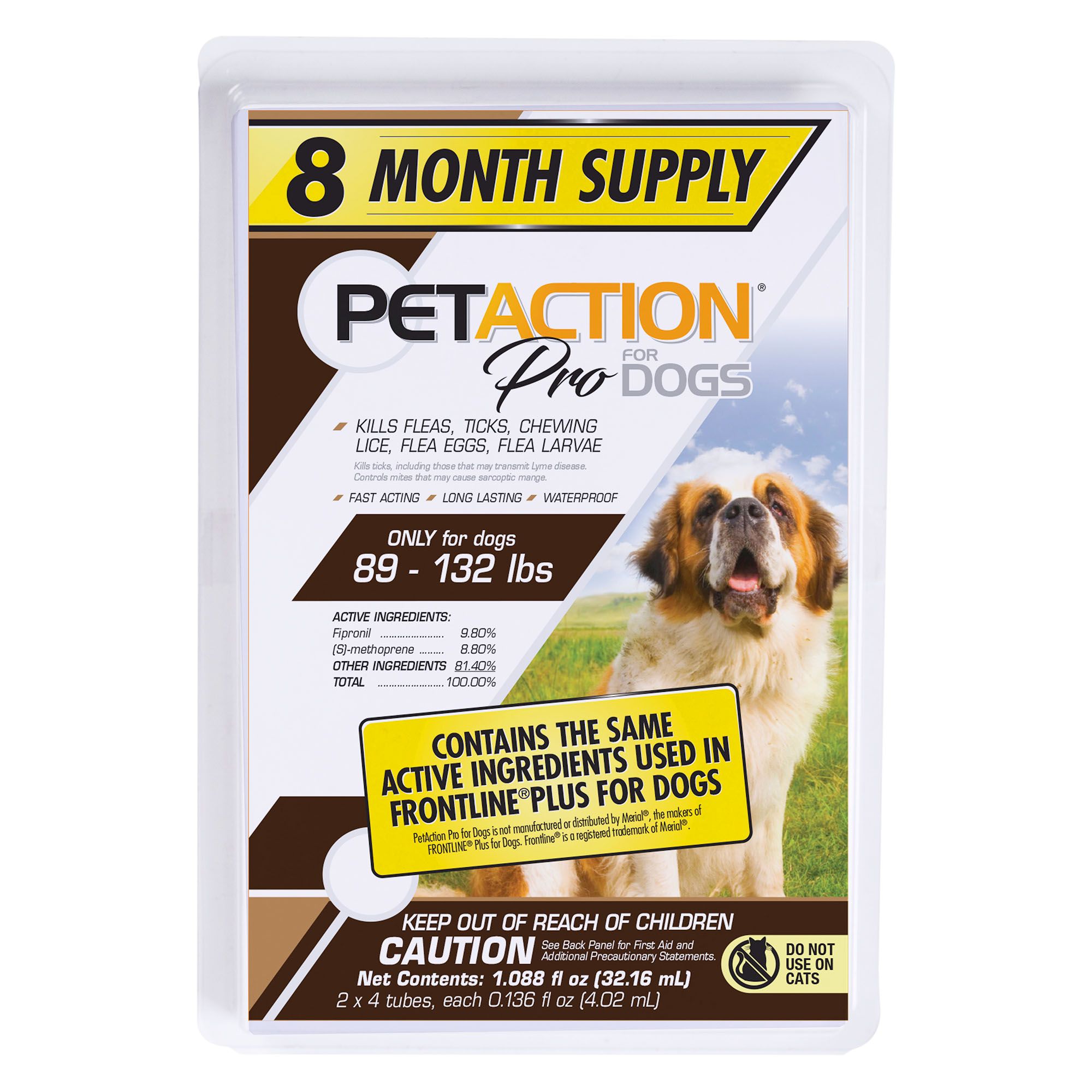 PetAction for X-Large Dogs, 8 Month, 8 ct./0.136 fl. oz.