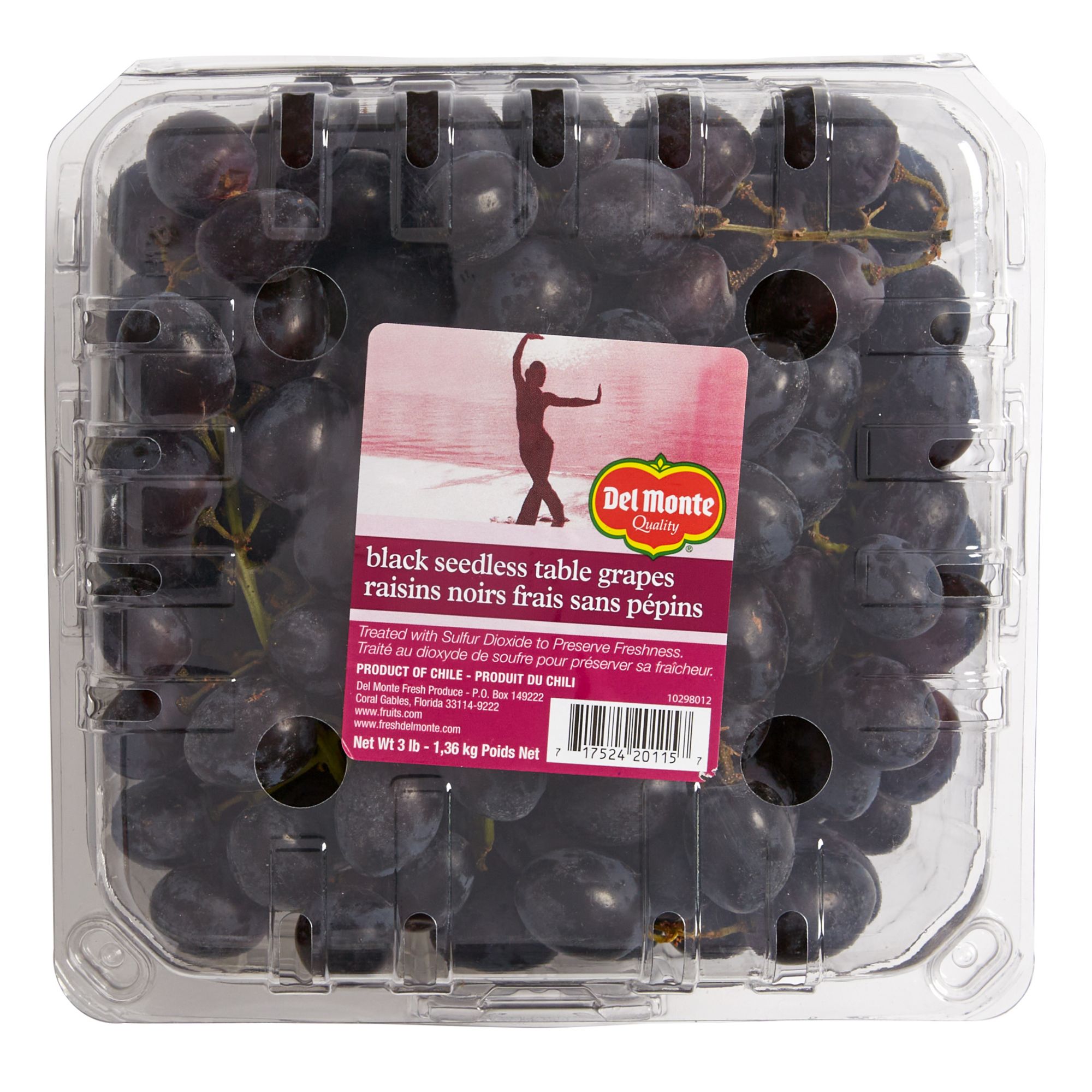 Seedless Black Grapes, 3 lbs.