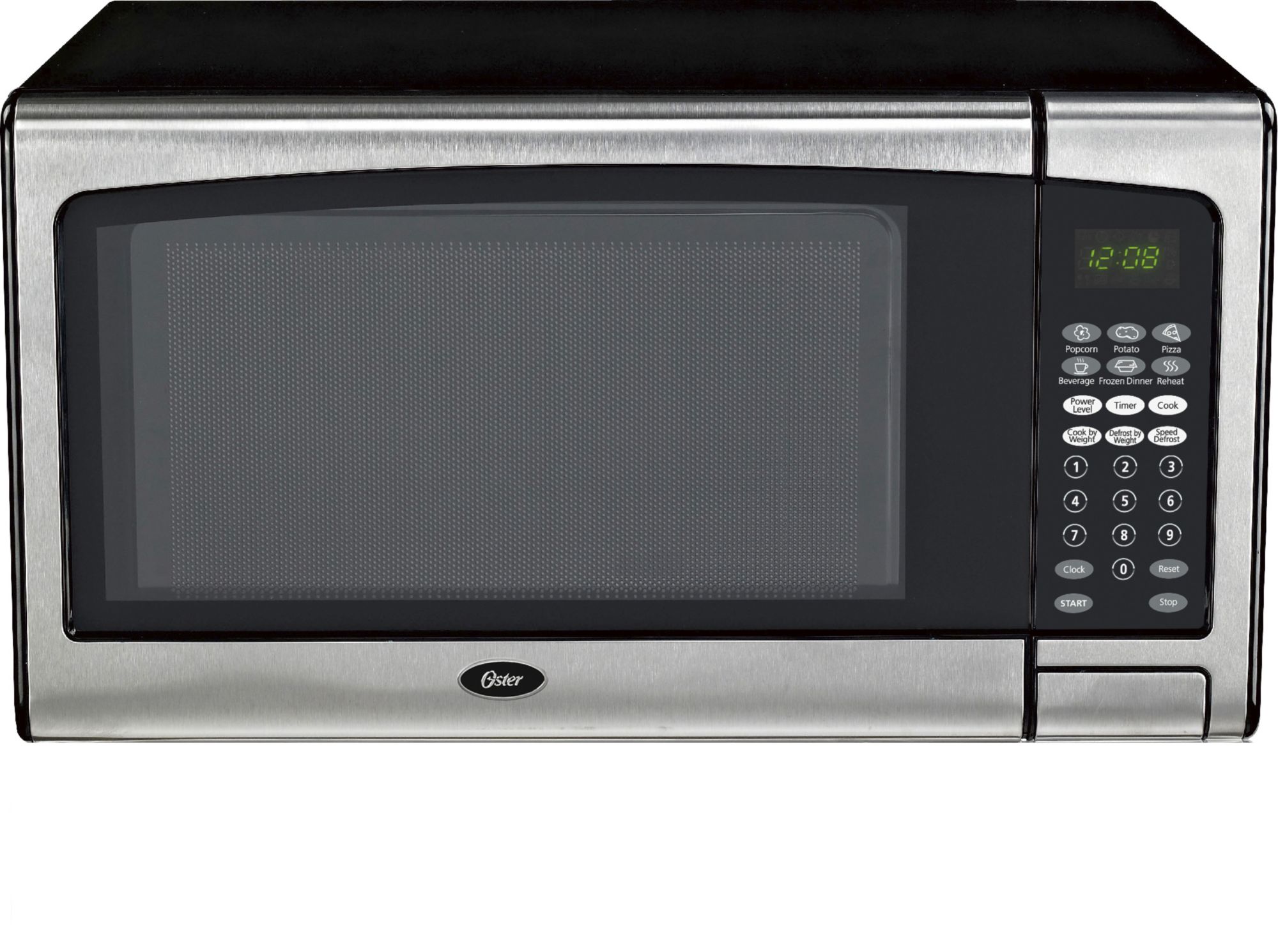 Oster 1.3 Cu. ft. Stainless Steel with Mirror Finish Microwave Oven wi –  Media Queen