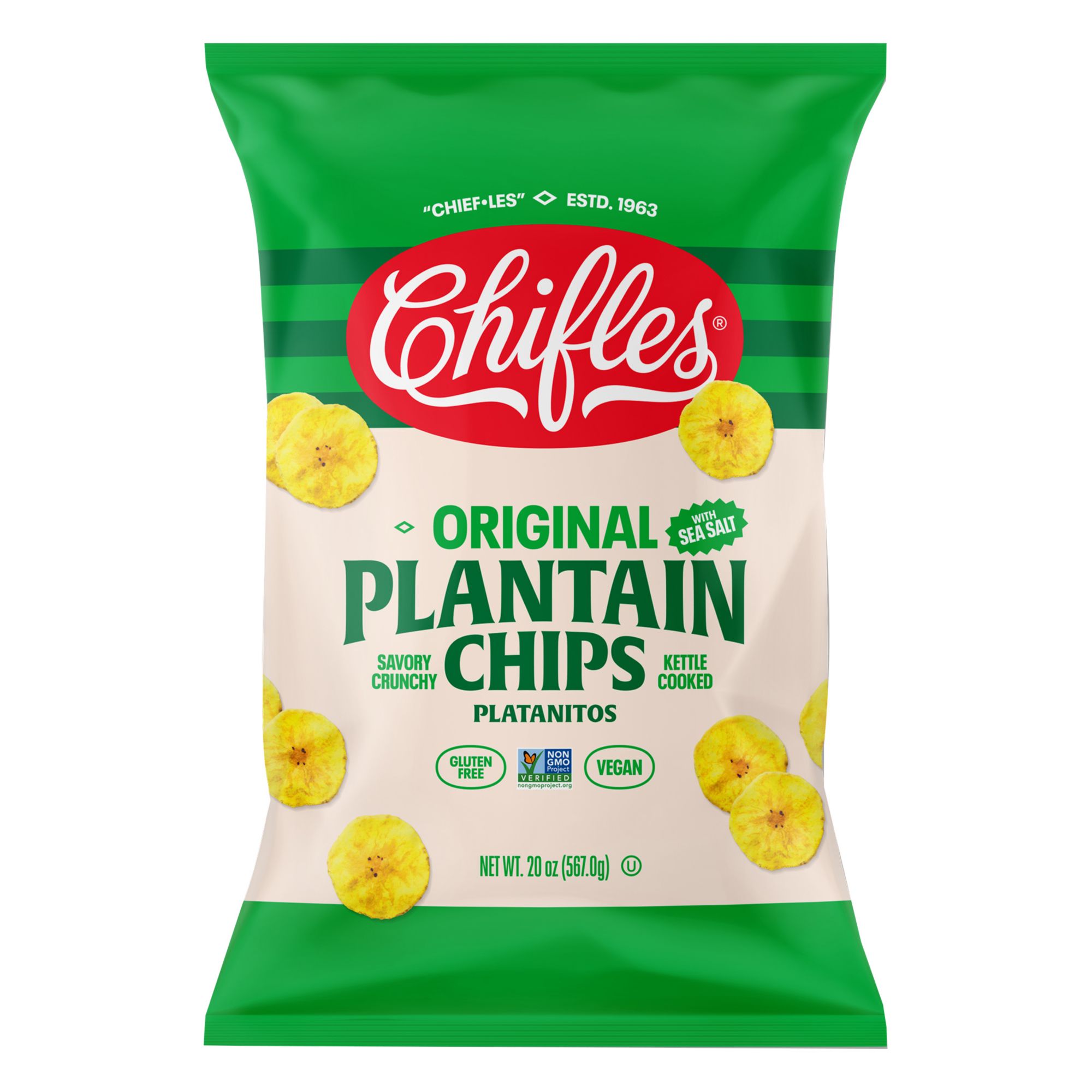 Chifles Plantain Original Club Size Salted Chips, 20 oz.