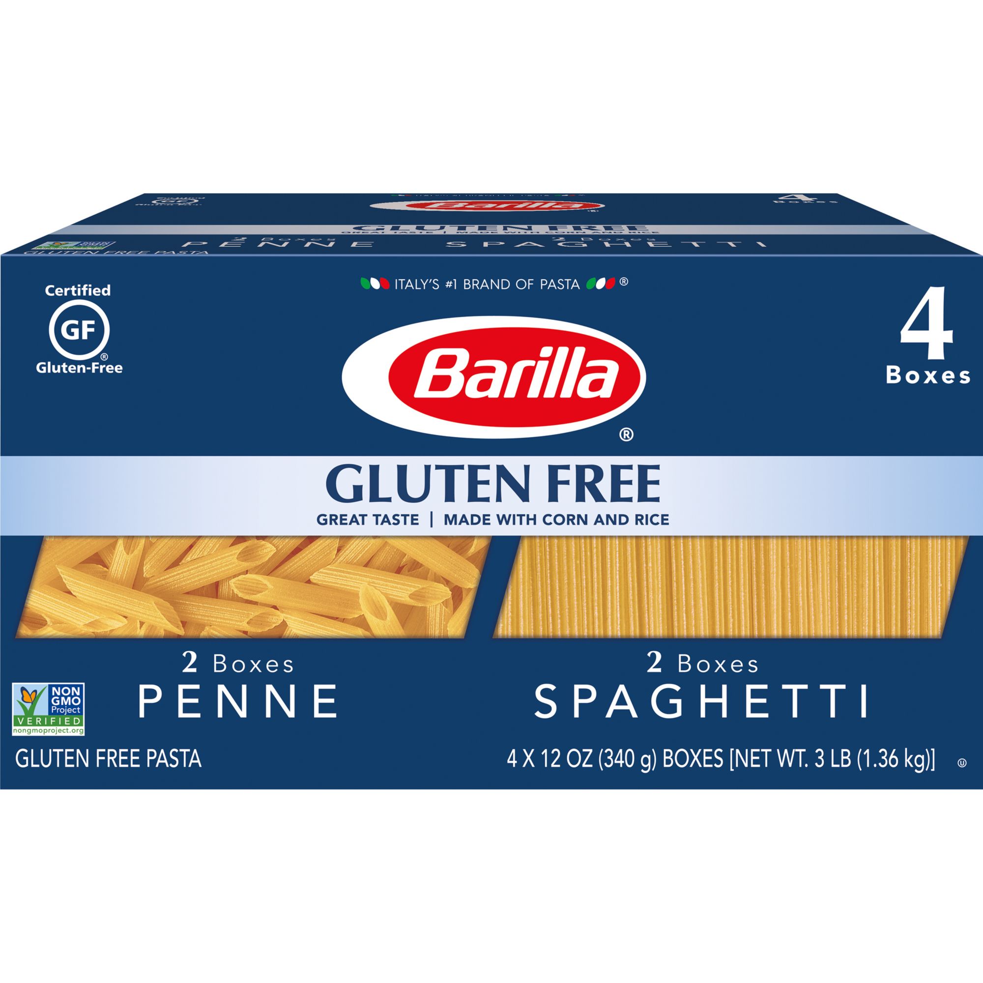 Barilla Gluten Free Penne and Spaghetti Variety Pack, 4 pk.