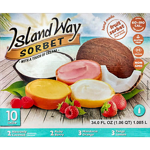 Island Way Sorbet Variety Pack 10 Ct Bjs Wholesale Club