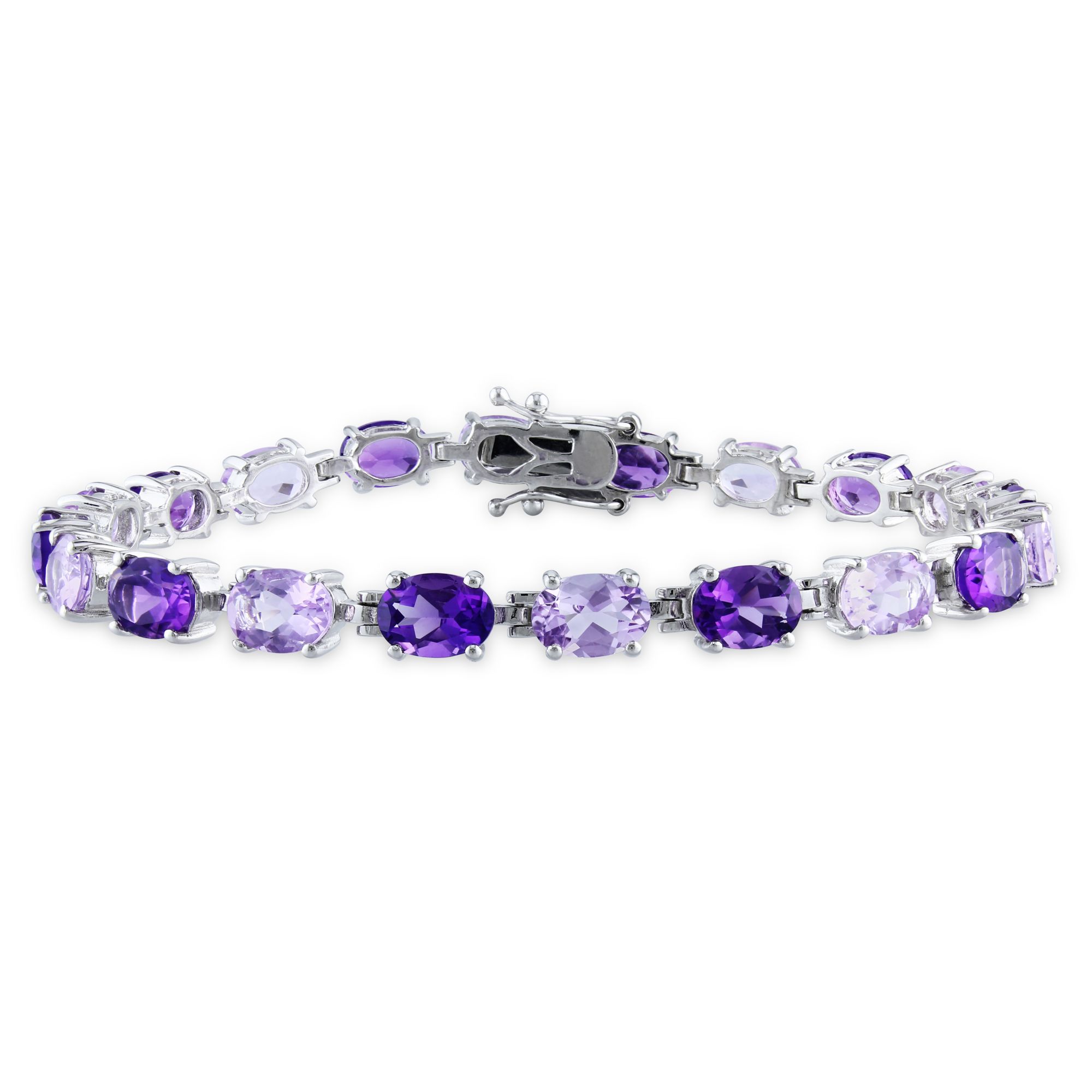 15.00 ct. TGW Amethyst-Africa and Rose de France Fashion Bracelet