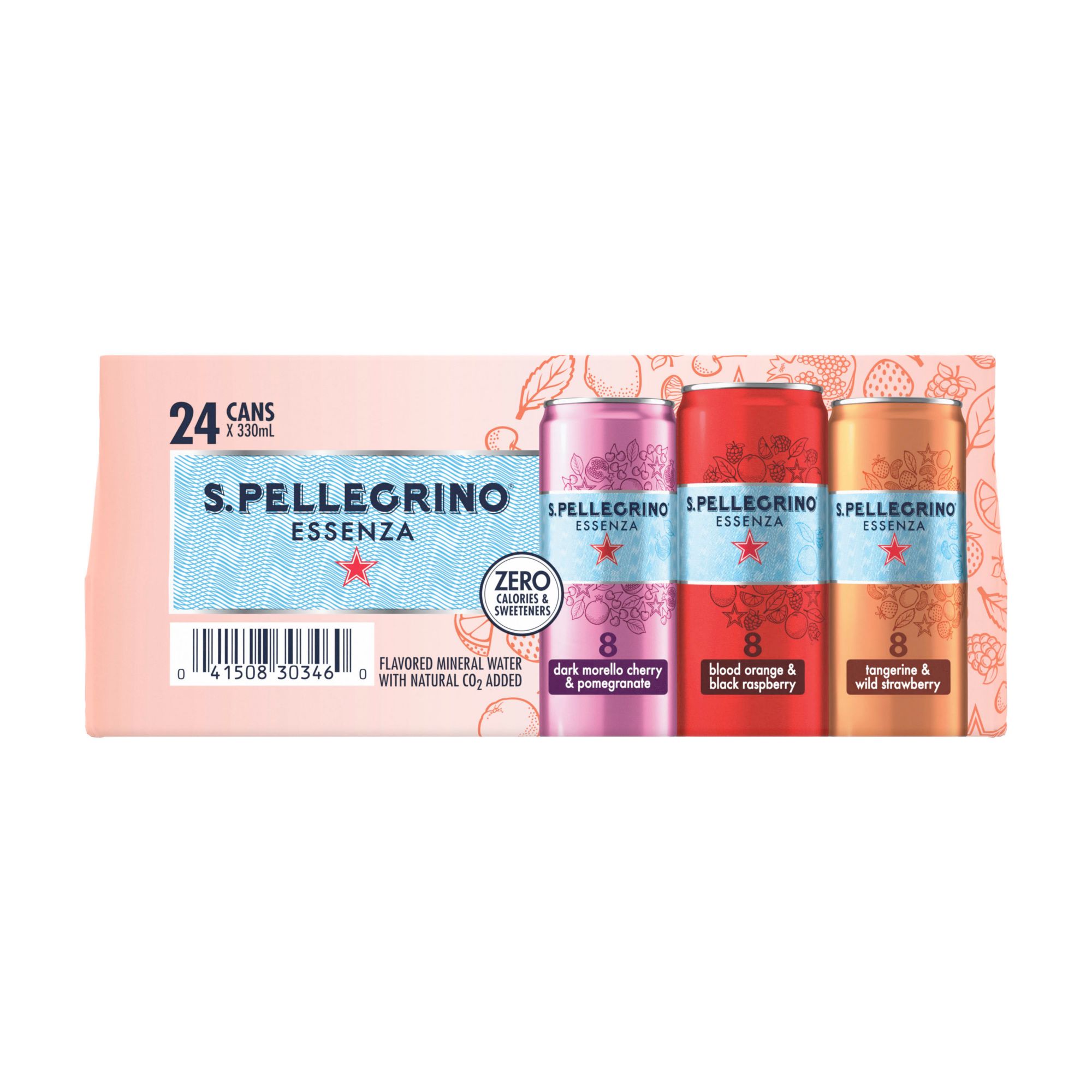 S.Pellegrino Essenza Flavored Mineral Water With Natural Co2 Added Variety Pack, 24 pk./11.15 fl. oz.