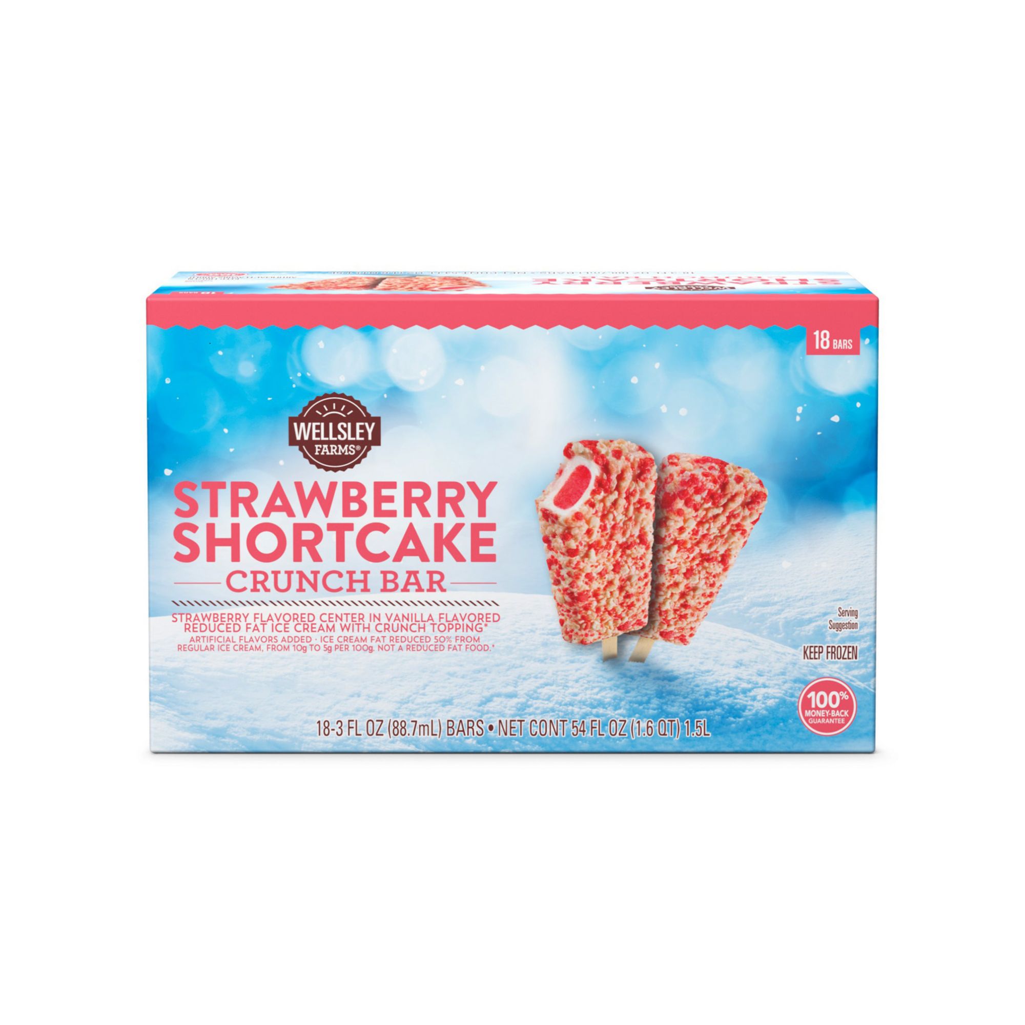 Wellsley Farms Strawberry Shortcake Bar, 18 ct.