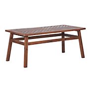 W. Trends Outdoor Finn Acacia Wood Coffee Table - Dark Brown