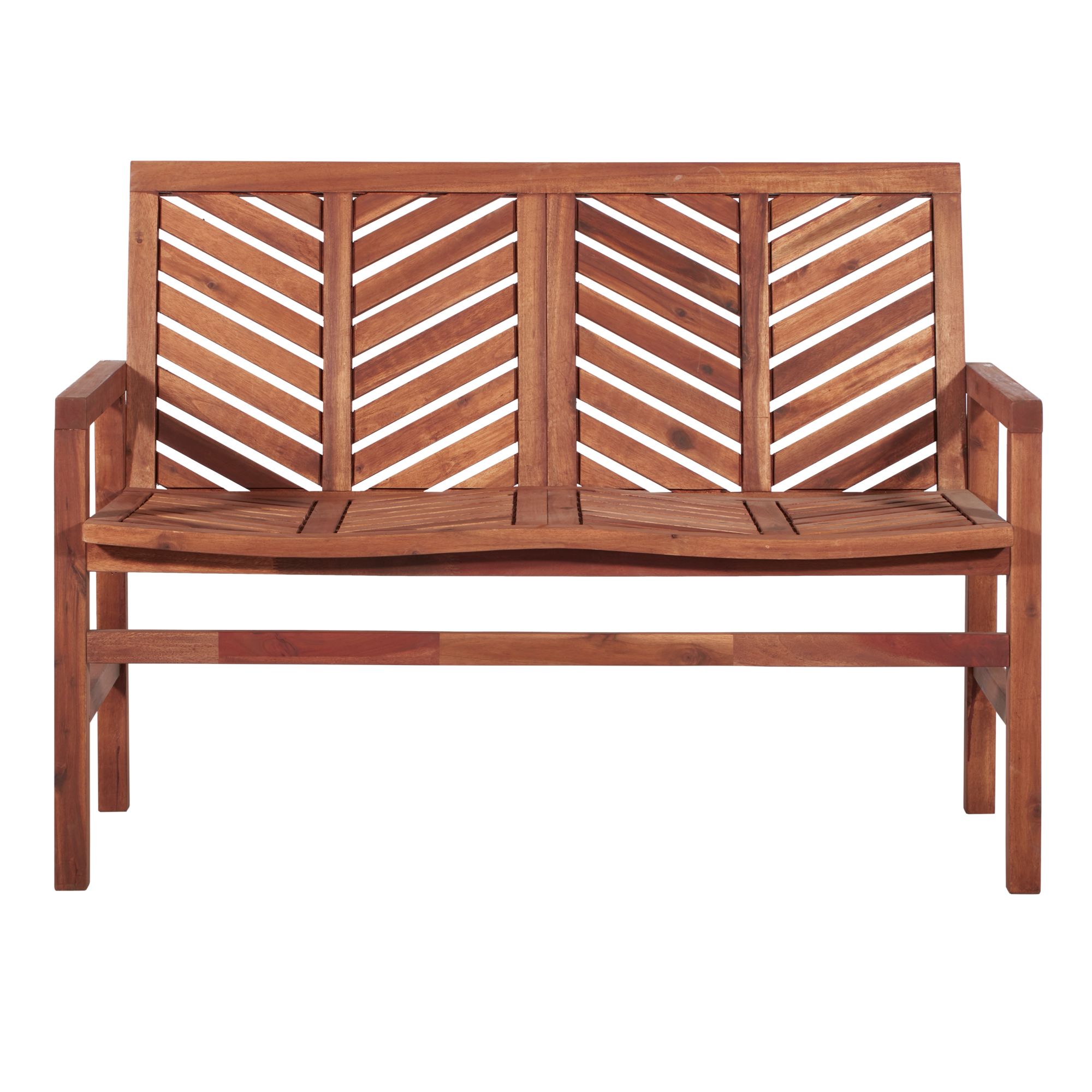 W. Trends Outdoor Finn Acacia Wood Loveseat - Brown