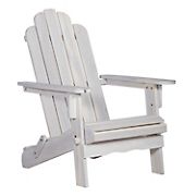 W. Trends Folding Acacia Wood Adirondack Chair - White Wash