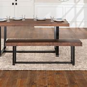 W. Trends Farmhouse 60&quot; Solid Wood Dining Bench - Mahogany