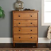 W. Trends 4 Drawer Solid Wood Youth Dresser - Caramel