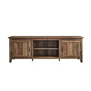 W. Trends 70&quot; Modern Farmhouse 2 Door TV Stand for Most TV's up to 80&quot; - Rustic Oak