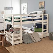 W. Trends Twin Solid Wood Bunk Bed - White