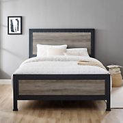 W. Trends Industrial Queen Bed Frame - Gray Wash