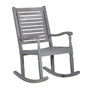W. Trends Outdoor Acacia Wood Deep Seated Rocking Chair - Grey Wash