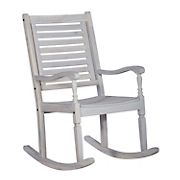 W. Trends Outdoor Acacia Wood Deep Seated Rocking Chair - White Wash