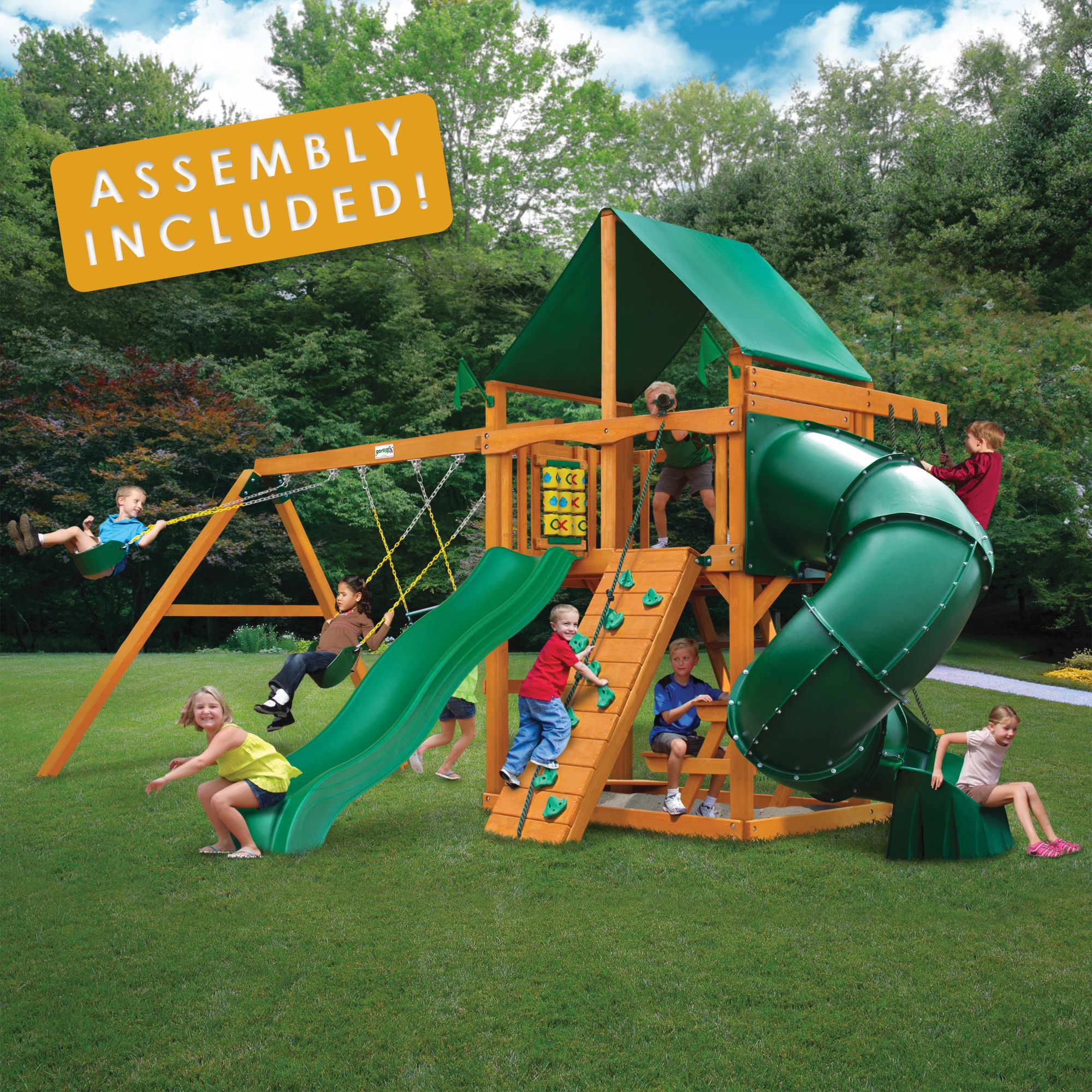 swing set with installation