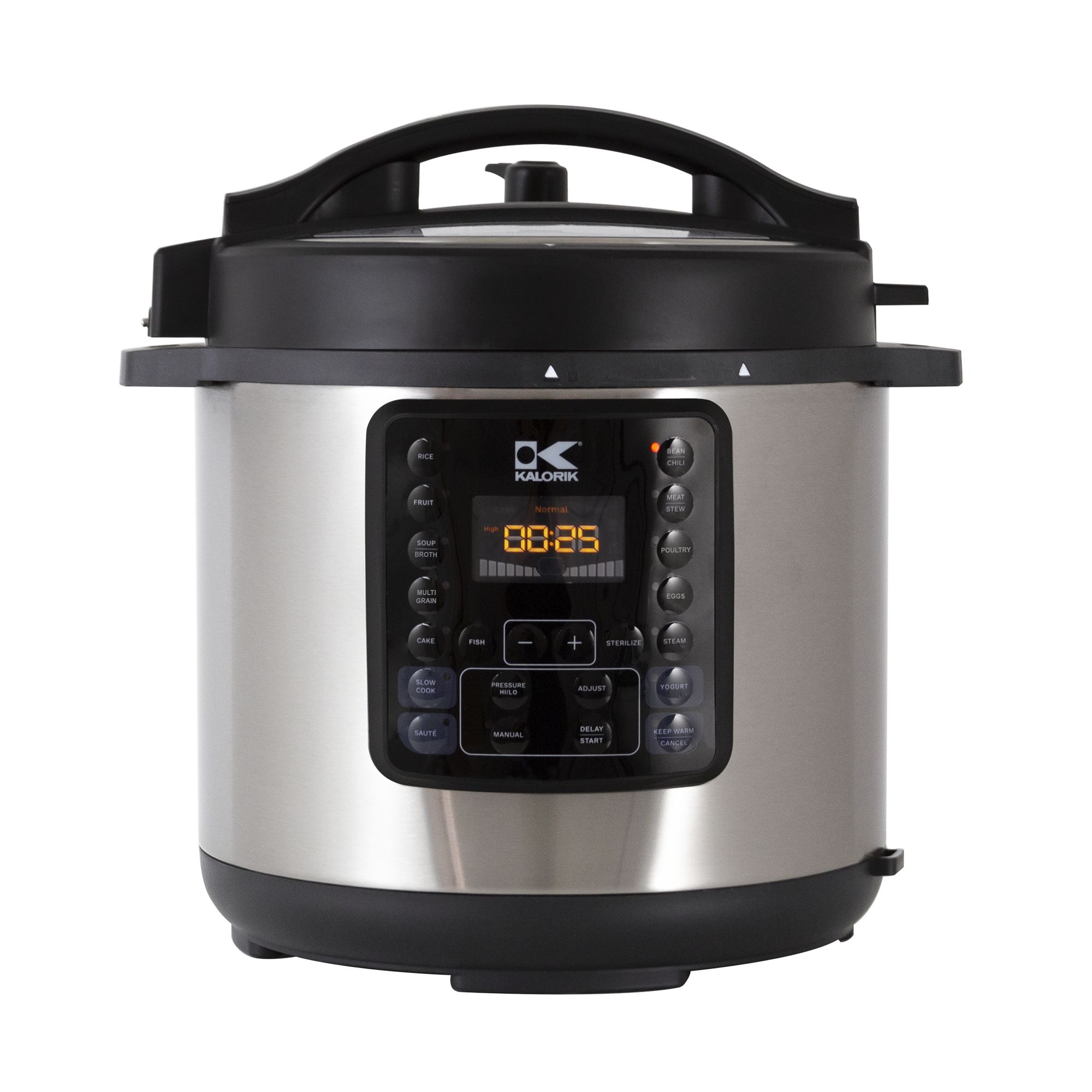  MegaChef 12 Quart Digital Pressure Cooker with 15 Preset  Options and Glass Lid, Silver: Home & Kitchen