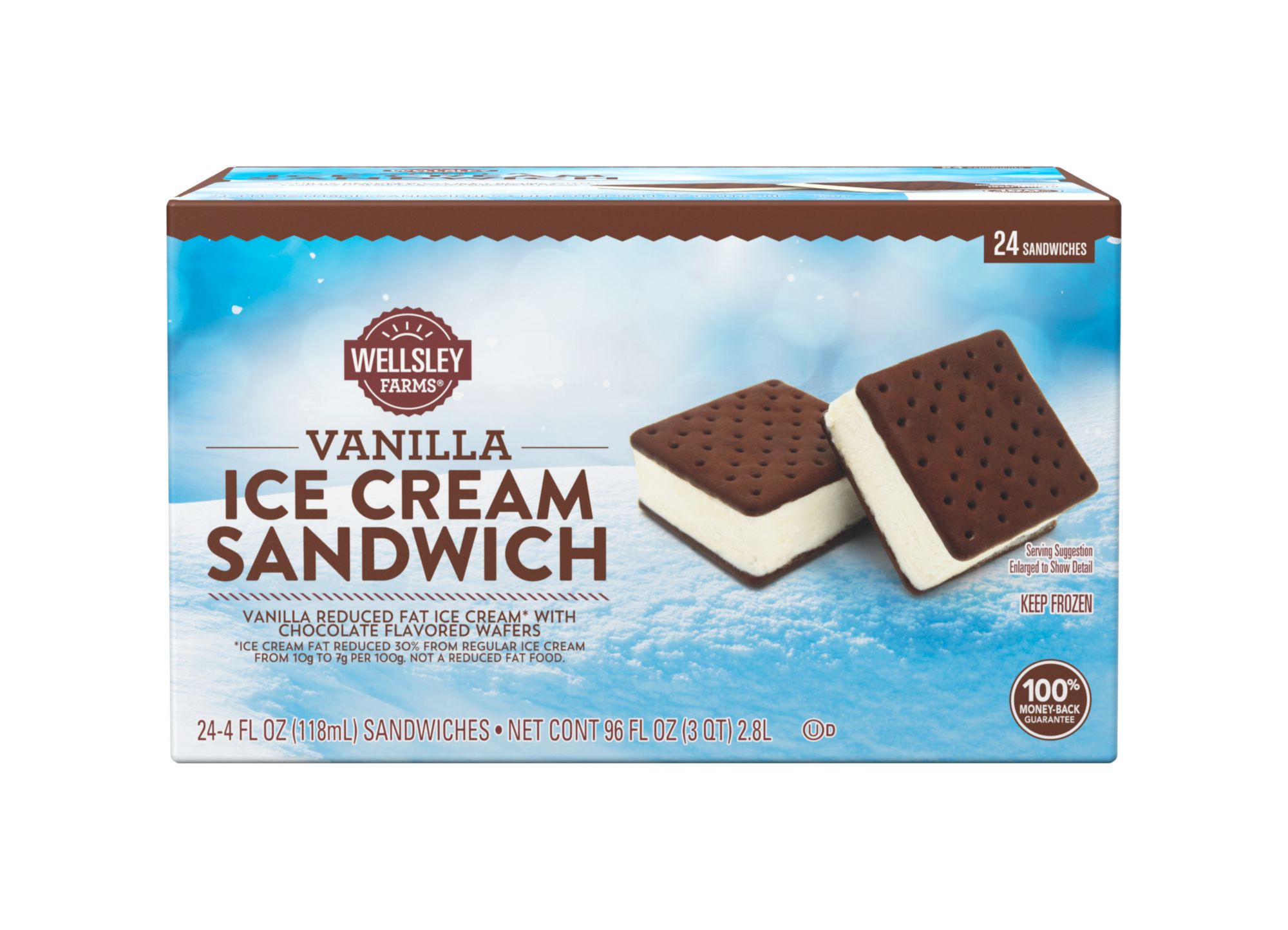 Wellsley Farms Vanilla Ice Cream Sandwiches, 24 ct.