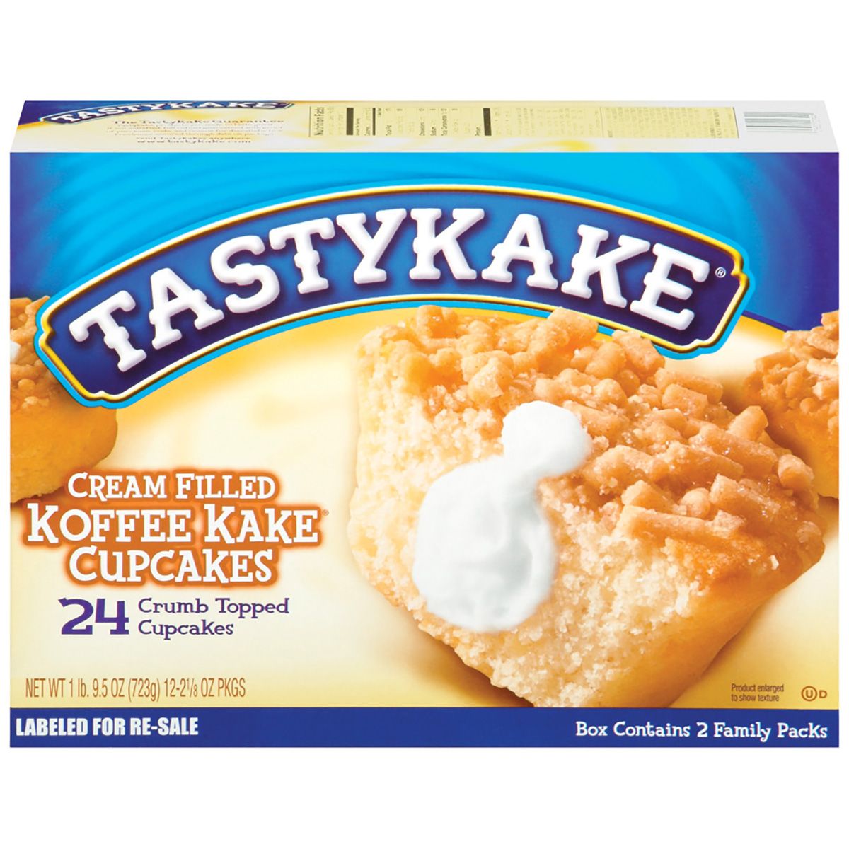 Tastykake Cream Filled Koffee Kake Cupcake, 24 ct./1.02 oz.