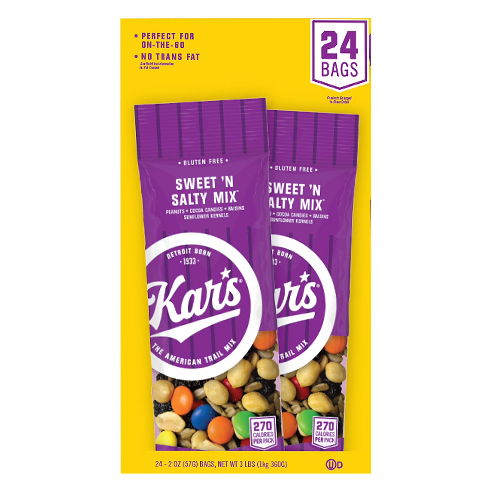 Kar S Nuts Sweet And Salty Trail Mix 24 Pk 2 Oz Bjs