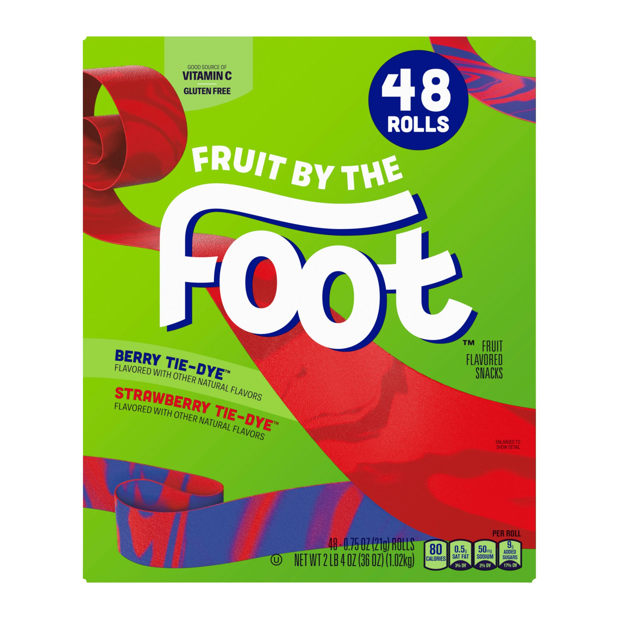 Fruit by the Foot Variety Pack, Strawberry and Berry Tie Dye, 48 ct.