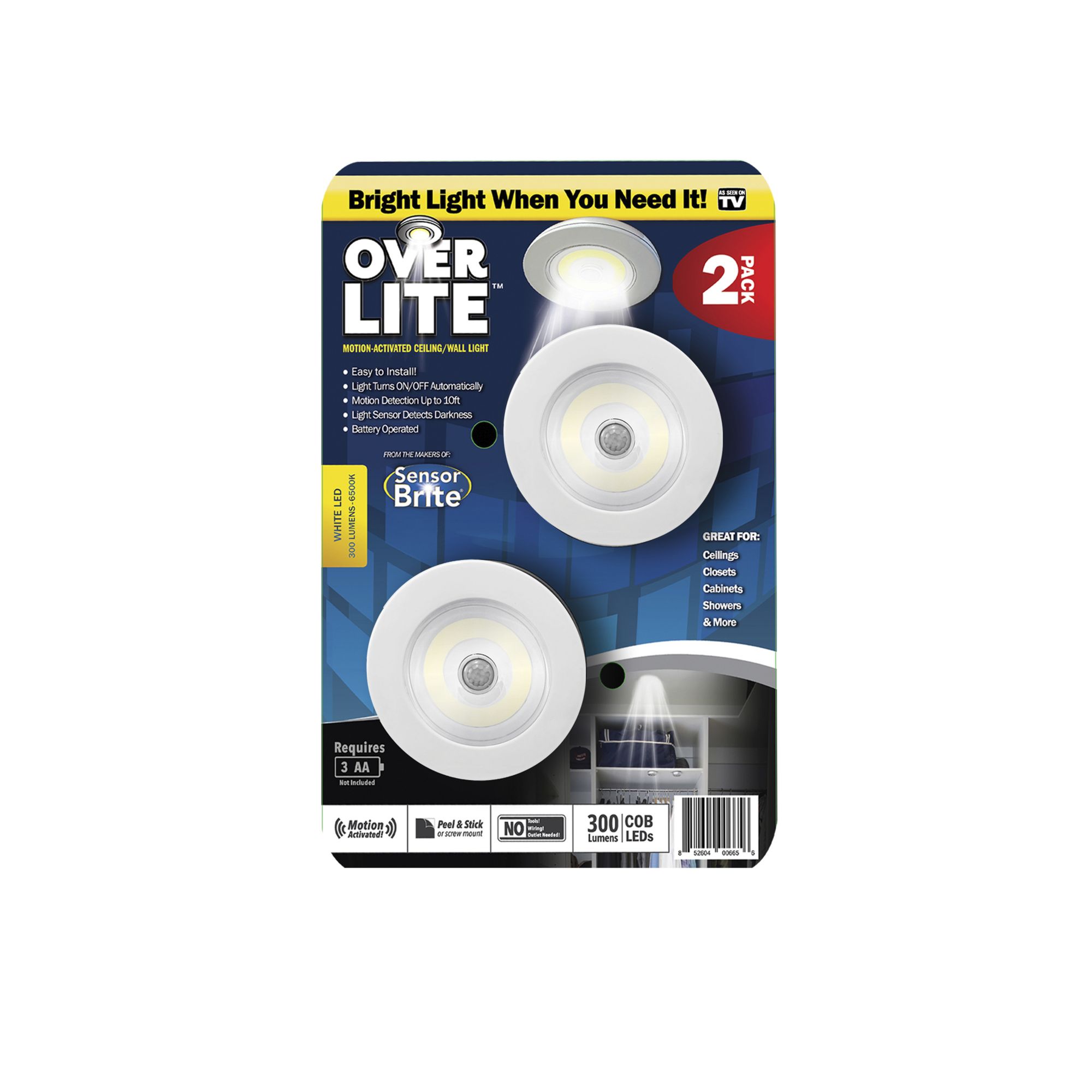 Sensor Brite Over Lite, 2 pk.