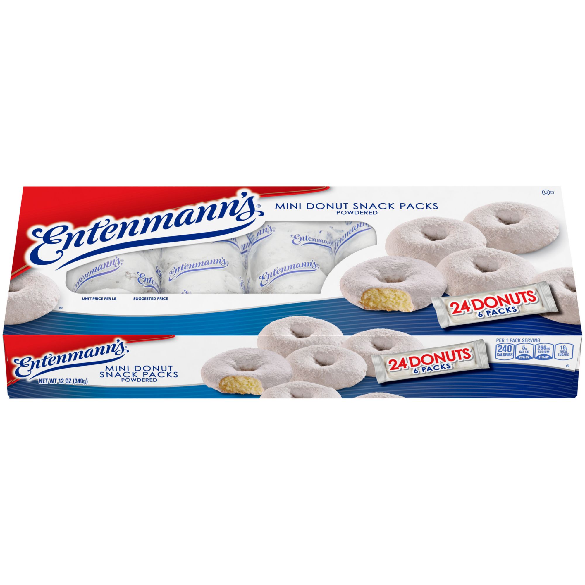 Entenmann S Mini Powdered Donut Snack Packs 24 Ct 0 5 Oz Bjs