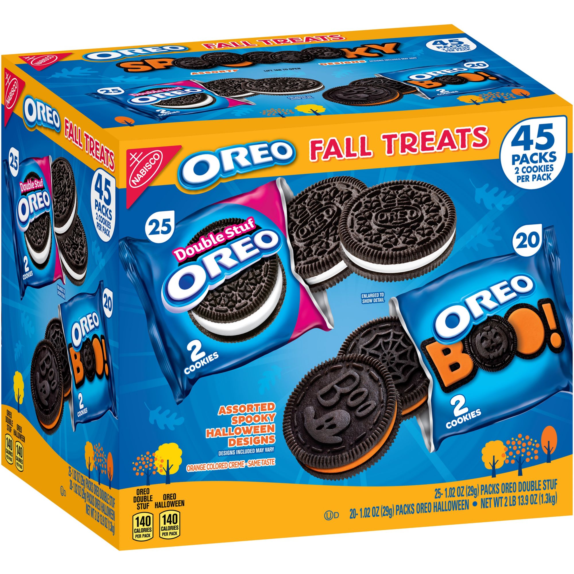 Oreo Double Stuffed Fall Treats 45 Ct Bjs Wholesale Club