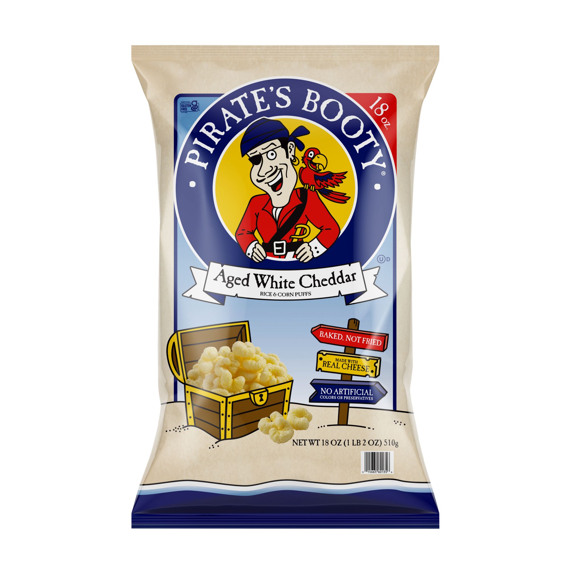 Pirates Booty White Cheddar, 18 oz.