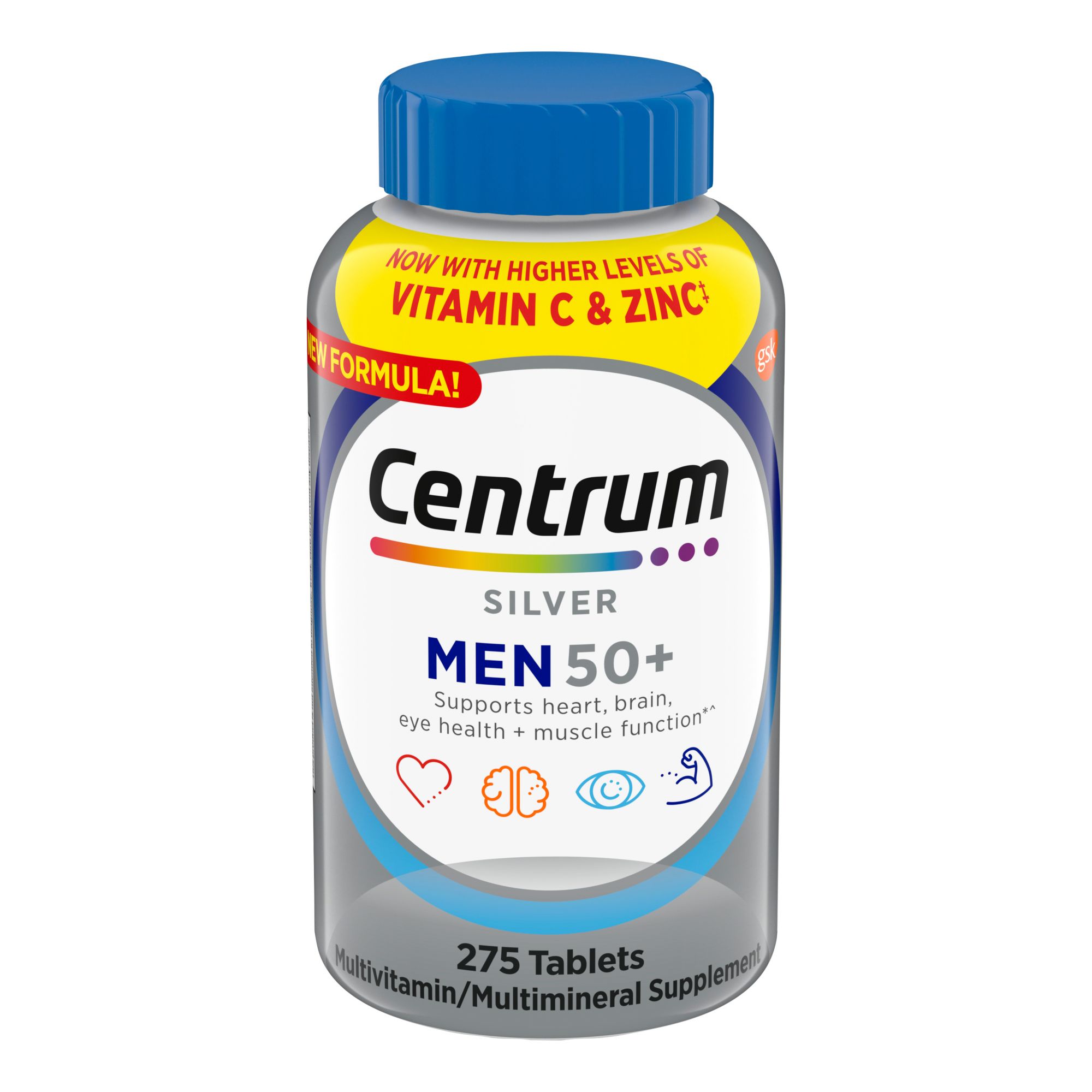 Centrum Silver Men's Multivitamin and Multimineral Supplement Tablets ...