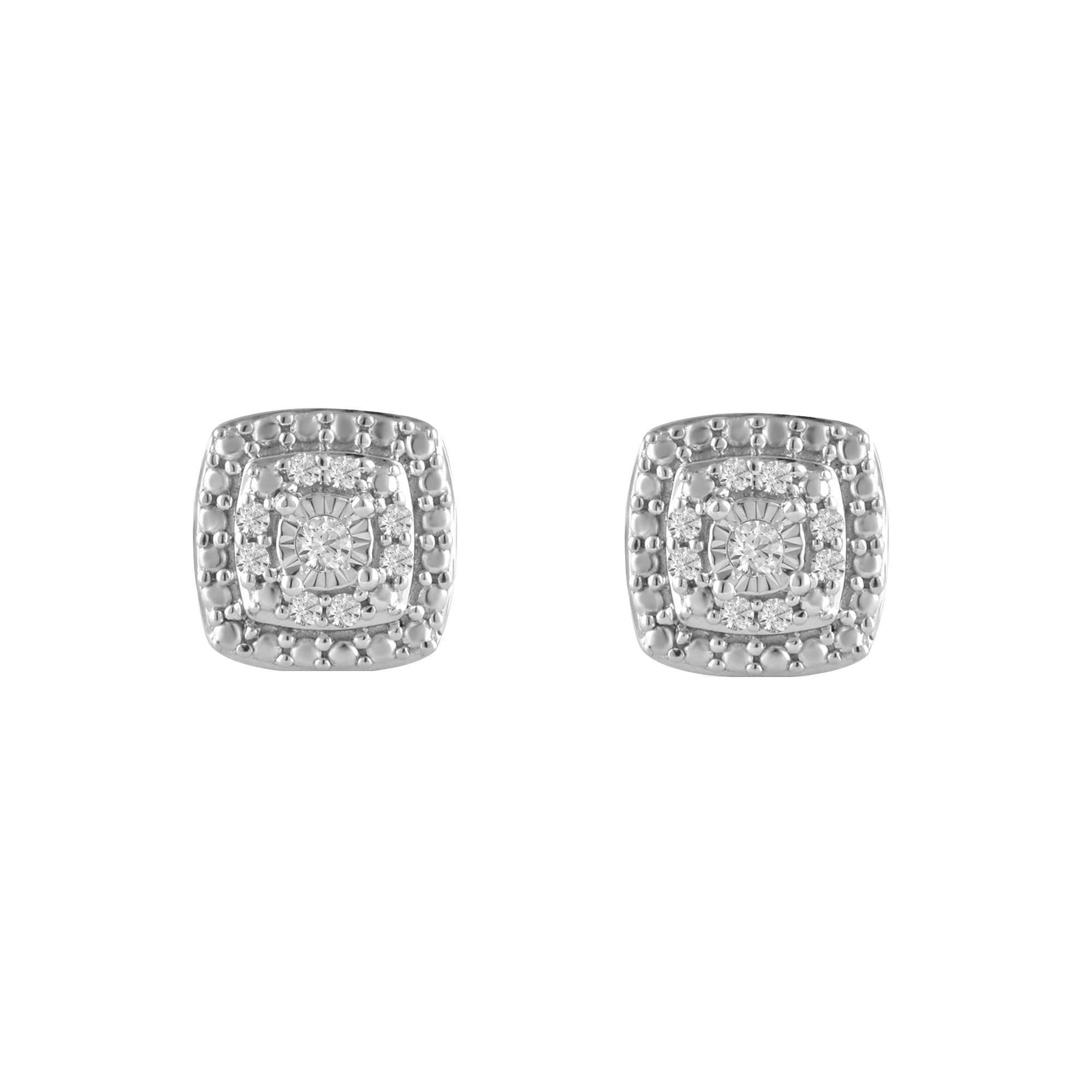 10 Ct T W Diamond Stud Earrings In Sterling Silver Bjs