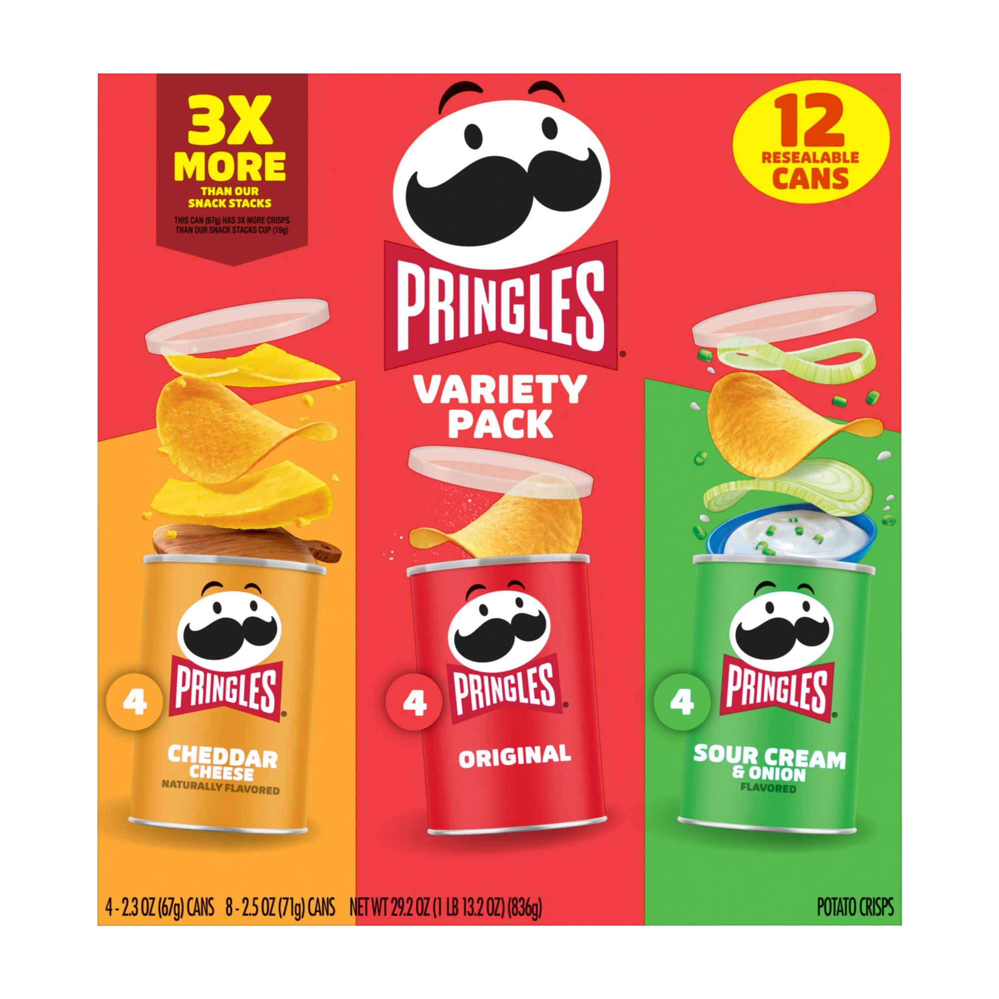 Pringles Variety Pack Grab N'Go Cans, 12 pk.