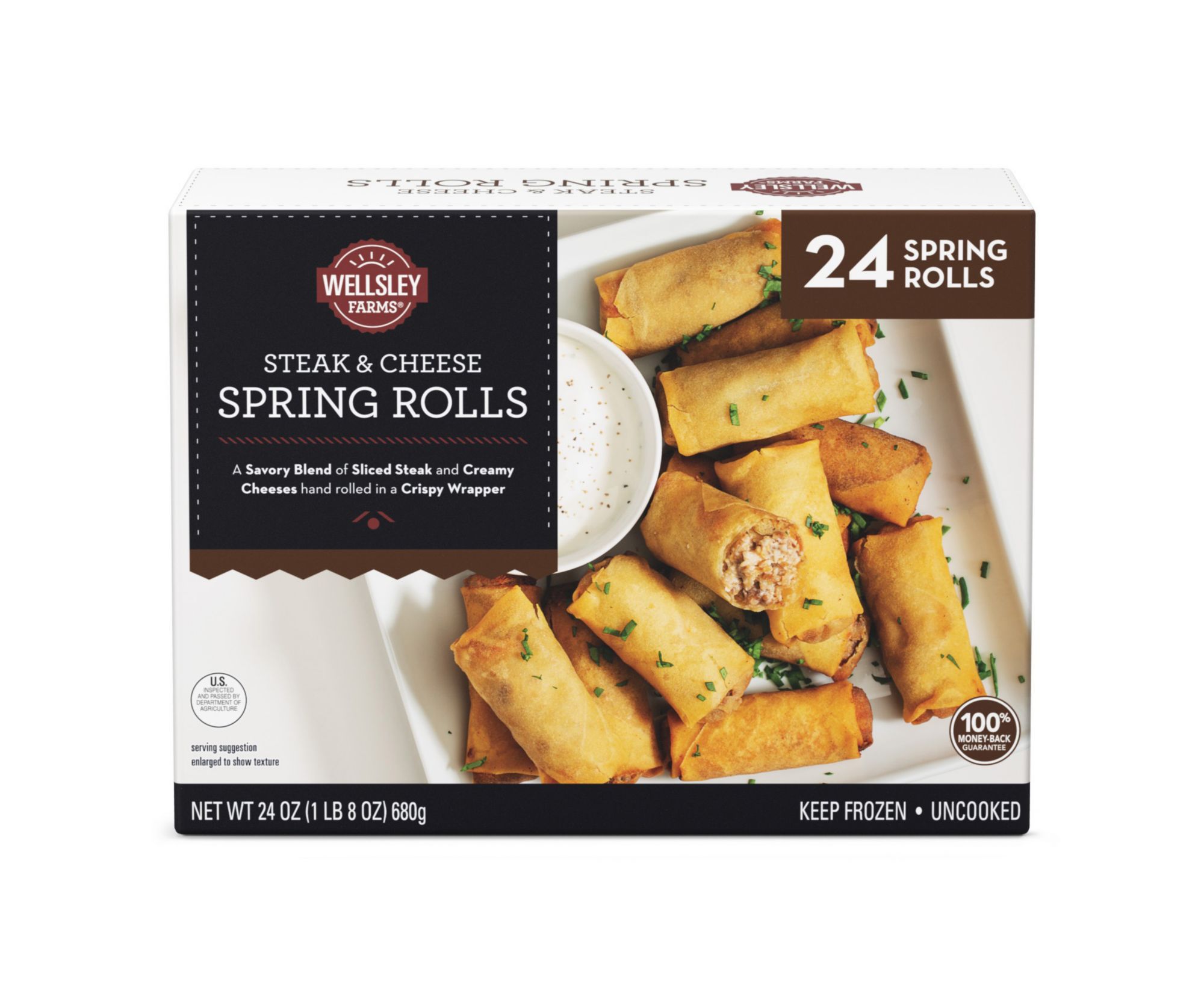 Wellsley Farms Steak and Cheese Spring Rolls, 24 ct.