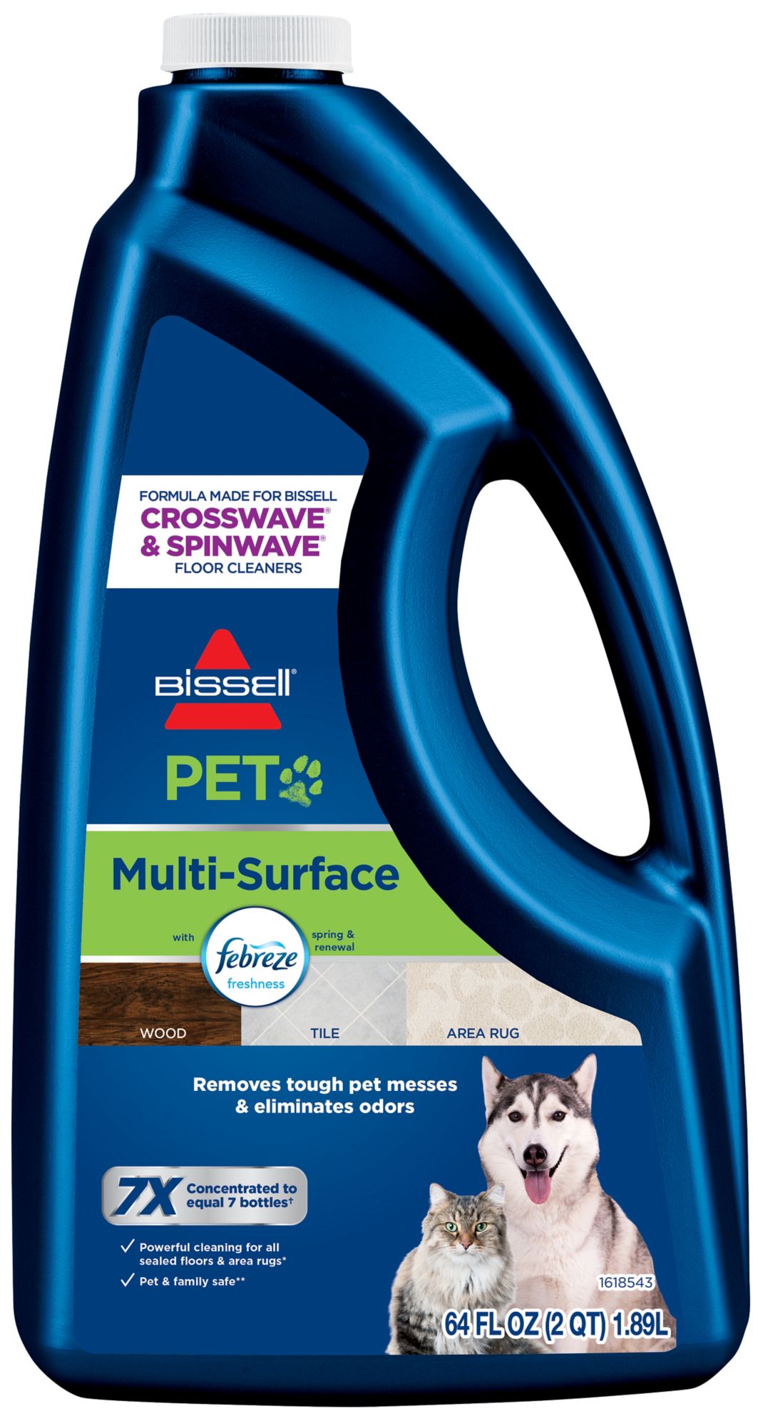 BISSELL Multi Surface Pet Formula Cleaner, 64 oz.