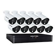 Night Owl 16-Channel 10-Camera 1080p Wired Security System with 1TB HDD DVR, Spotlights and Google Assistant