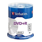 Verbatim DVD+R Life Series Blank Discs, 100 pk.