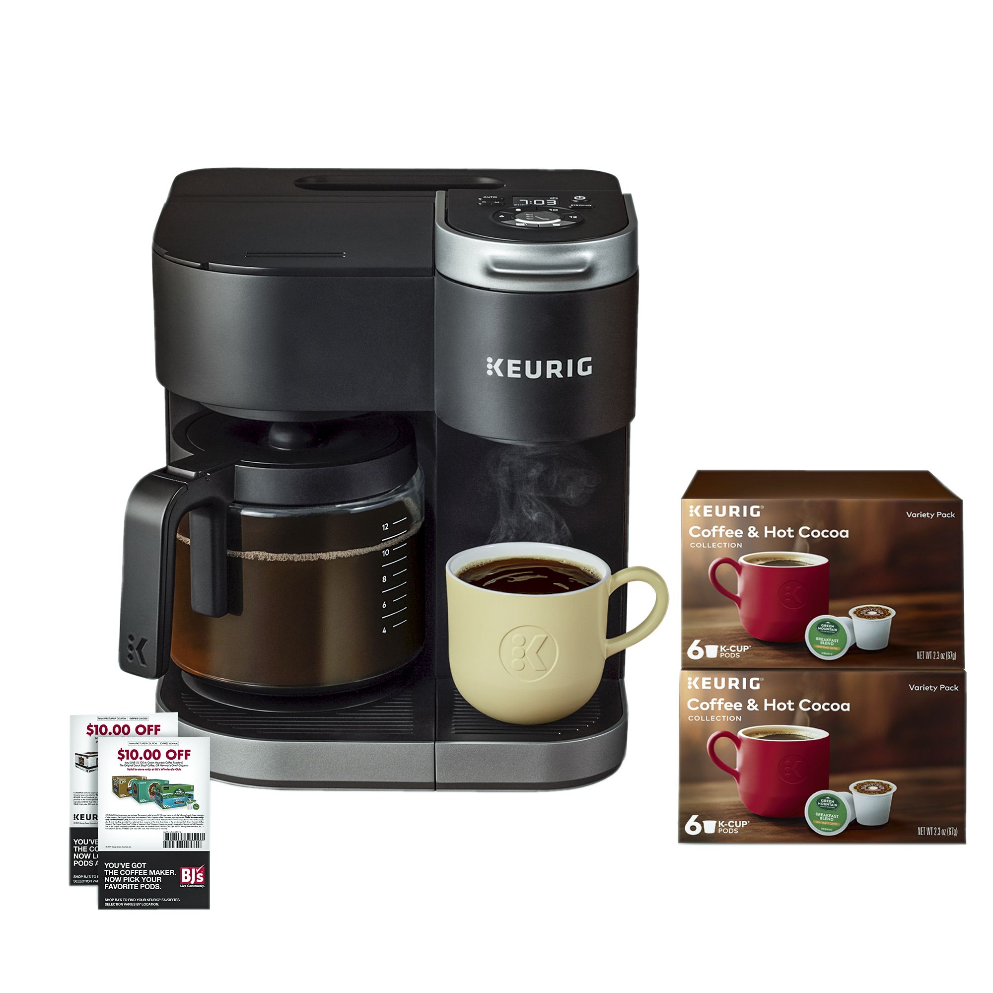 Ninja CFP201 DualBrew System 12-Cup Coffee Maker, Single-Serve for Grounds  & K-Cup Pod Compatible, 3 Brew Styles, 60-oz. Water Reservoir & Carafe