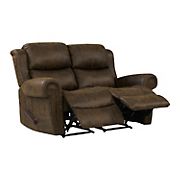 ProLounger Faux Leather Wall Hugger Recliner Loveseat - Brown