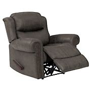 ProLounger Faux Leather Wall Hugger Recliner with Rolled Arms - Gray