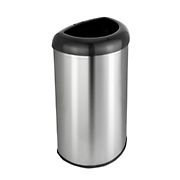 Nine Stars 13.2-Gal. Stainless Steel Open Top Trash Can - Black
