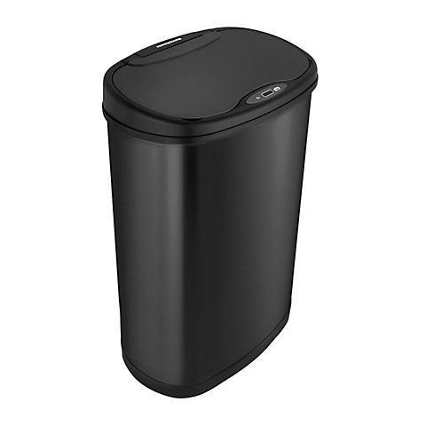 black stainless steel trash cans for kitchen