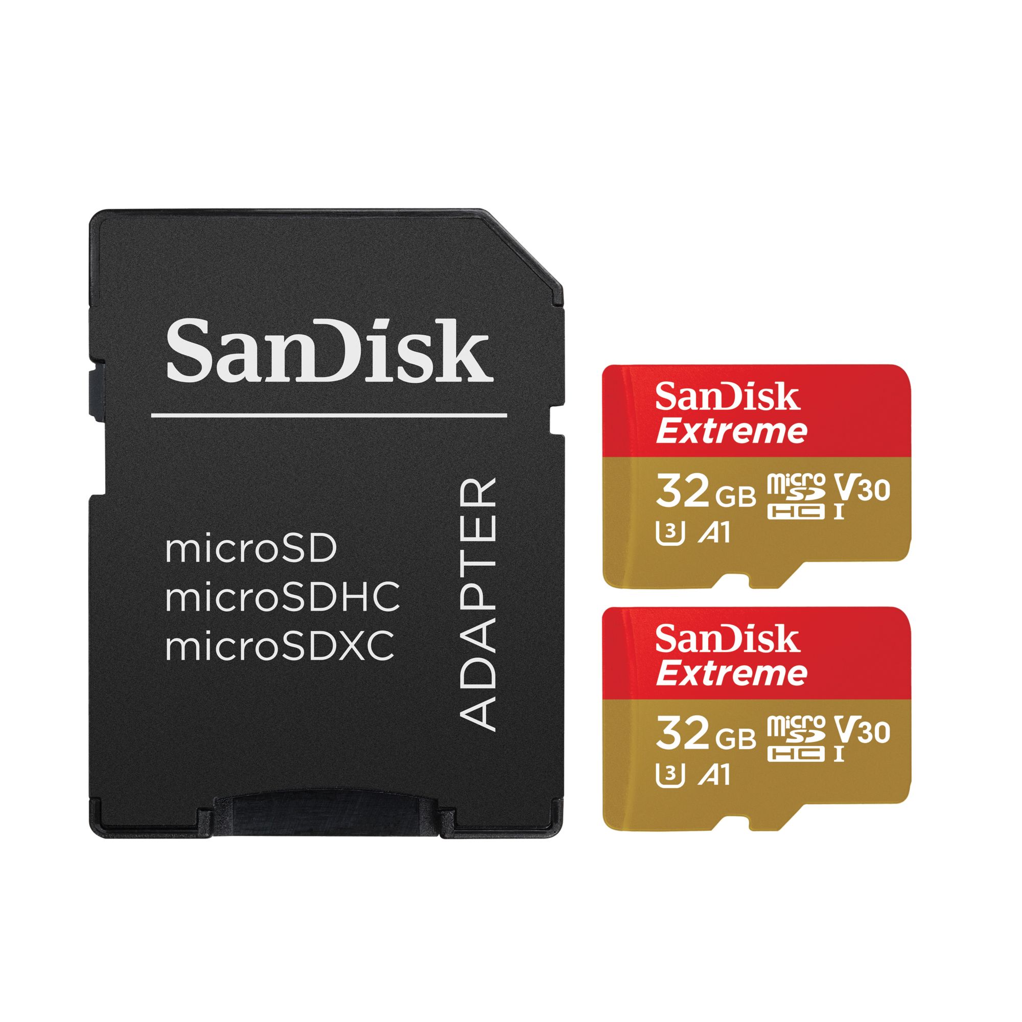 SanDisk 32GB Extreme UHS-I microSDHC Memory Card, 2 pk.