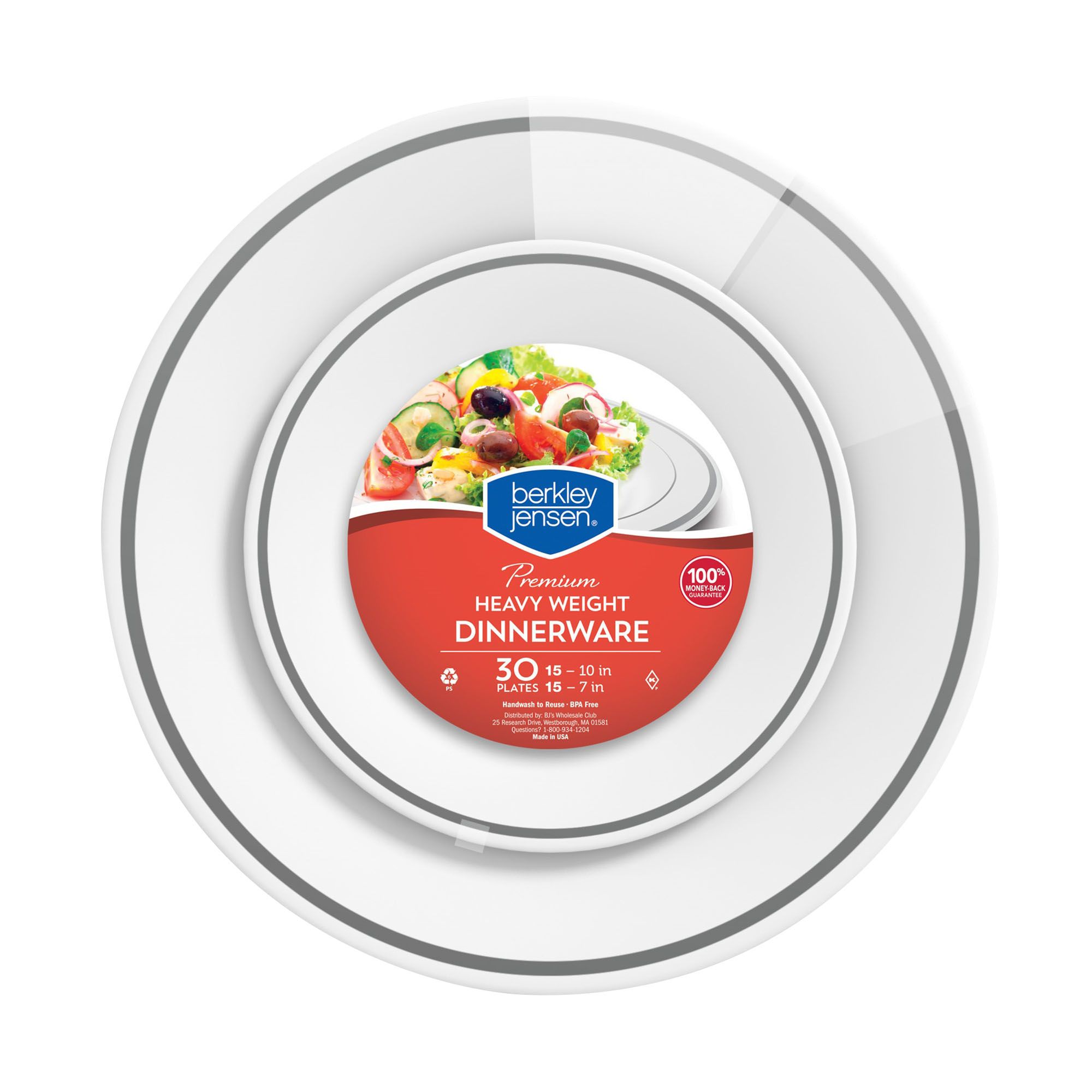 Berkley Jensen Premium Heavyweight Dinner Plates, 30 ct.